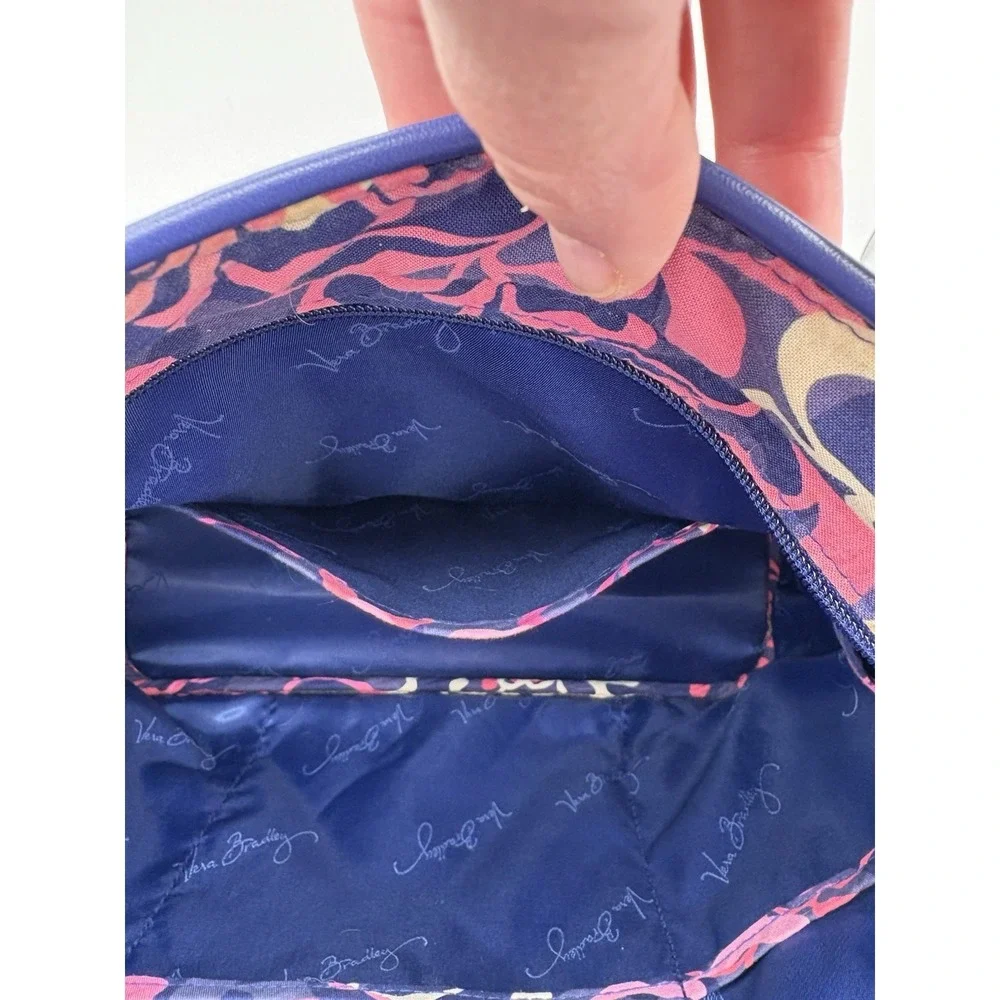 Vera Bradley Pink Purple Large Purse Tote Bag Some Fading And Wear